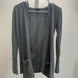 aeropostale hooded grey sweater cardigan